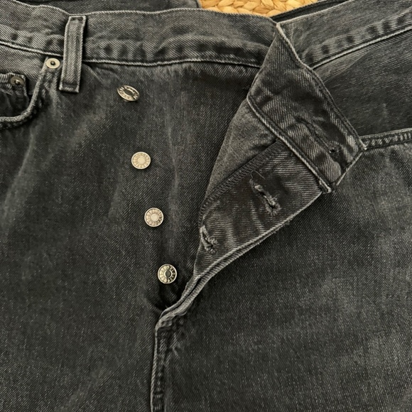 AGOLDE Criss Cross Straight High Rise Jeans in shambles black - Picture 5 of 13